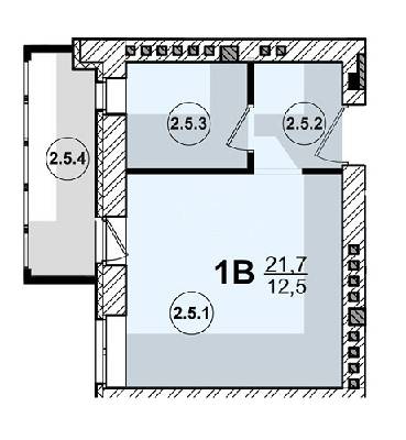 1-кімнатна 21.7 м² в ЖК Villa Sofia від забудовника, с. Софіївська Борщагівка