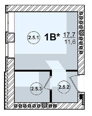 1-кімнатна 17.7 м² в ЖК Villa Sofia від забудовника, с. Софіївська Борщагівка