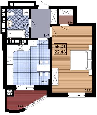 1-комнатная 55.01 м² в ЖК Z-119 от 17 350 грн/м², Львов