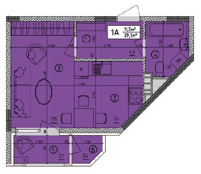 1-кімнатна 29.5 м² в КБ Тиха гавань від забудовника, Київ