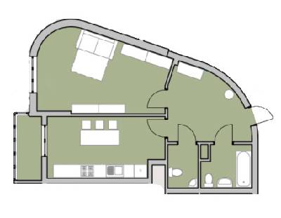 1-комнатная 56.3 м² в КД Modern Lux от 35 510 грн/м², Львов