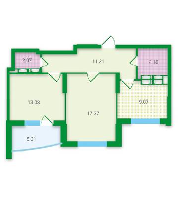 2-кімнатна 62.29 м² в ЖК FREEDOM від 29 416 грн/м², Київ