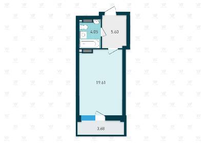 Студія 32.94 м² в ЖК GENESIS від 27 787 грн/м², Київ
