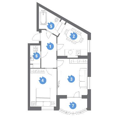 2-кімнатна 64.52 м² в ЖК Family & Friends від 28 000 грн/м², Київ