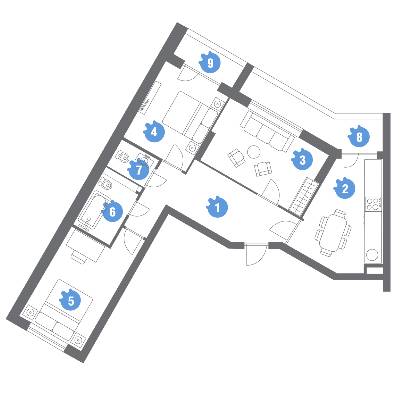 3-кімнатна 83.36 м² в ЖК Family & Friends від 18 500 грн/м², Київ