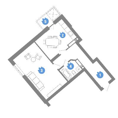 1-кімнатна 53.95 м² в ЖК Family & Friends від 25 000 грн/м², Київ