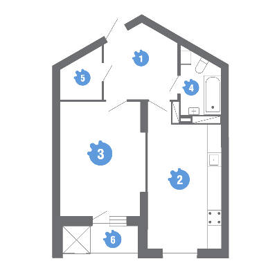 1-кімнатна 53.82 м² в ЖК Family & Friends від 26 600 грн/м², Київ