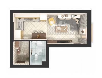 Студія 30.21 м² в ЖК Green Side від 15 000 грн/м², м. Ірпінь