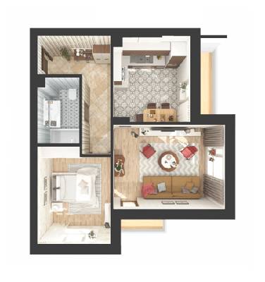2-кімнатна 53.56 м² в ЖК Green Side від 21 000 грн/м², м. Ірпінь