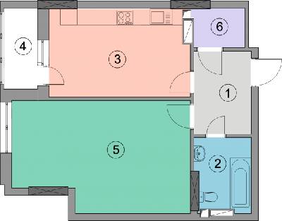 1-кімнатна 55.1 м² в ЖК Geneva від 27 557 грн/м², Київ