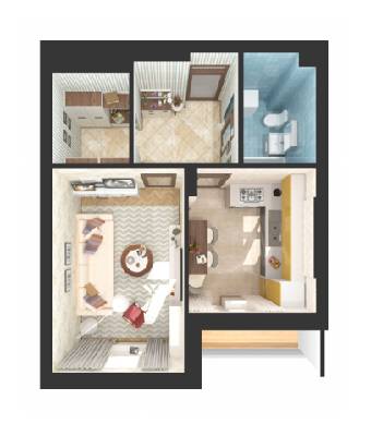 1-кімнатна 41.37 м² в ЖК Green Side від 12 900 грн/м², м. Ірпінь