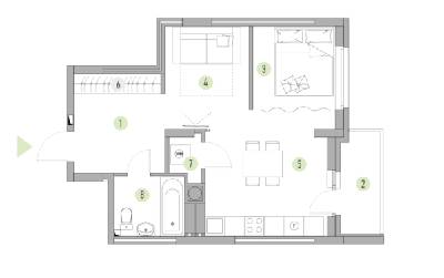 2-кімнатна 42.73 м² в ЖК Melody Park від 14 600 грн/м², с. Проліски