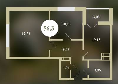 2-комнатная 56.32 м² в ЖК Chehov Парк Квартал от застройщика, г. Ирпень