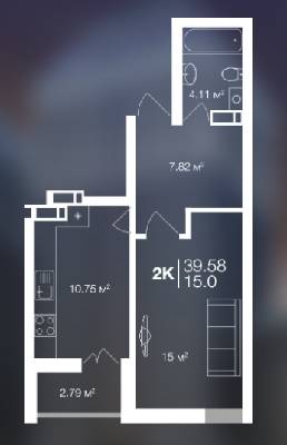 1-кімнатна 39.58 м² в ЖК Irpin City від 12 500 грн/м², м. Ірпінь