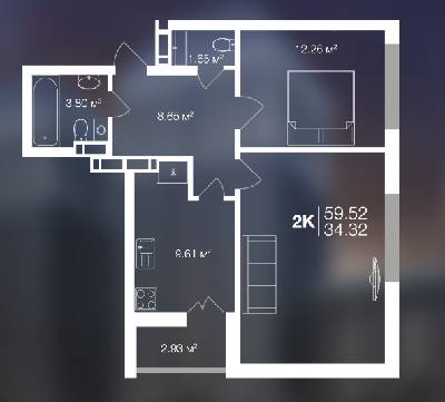 2-кімнатна 59.52 м² в ЖК Irpin City від 12 500 грн/м², м. Ірпінь