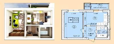 1-кімнатна 37.42 м² в ЖК Власна квартира від 32 500 грн/м², Київ