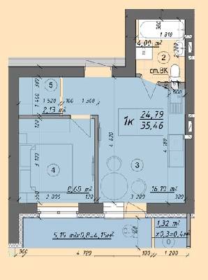 1-кімнатна 35.46 м² в ЖК Власна квартира від 32 500 грн/м², Київ