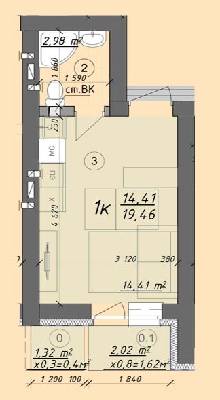 Смарт 19.41 м² в ЖК Власна квартира від 32 500 грн/м², Київ