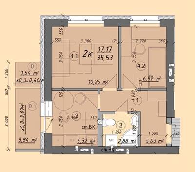 2-кімнатна 35.53 м² в ЖК Власна квартира від 32 000 грн/м², Київ