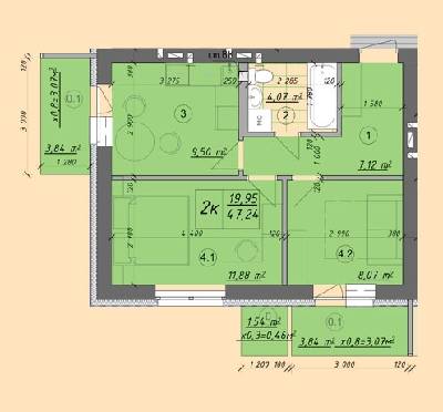 2-кімнатна 47.24 м² в ЖК Власна квартира від 32 000 грн/м², Київ