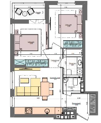 2-кімнатна 50.3 м² в ЖК Файна Таун від 40 300 грн/м², Київ