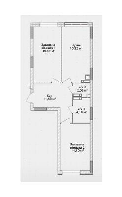 2-комнатная 62.46 м² в ЖК Синергия 3+ от 21 300 грн/м², г. Ирпень
