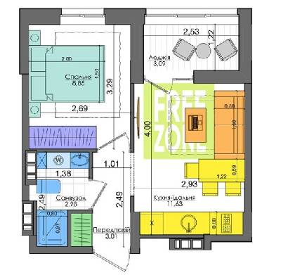 1-кімнатна 29.5 м² в ЖК Файна Таун від 37 250 грн/м², Київ