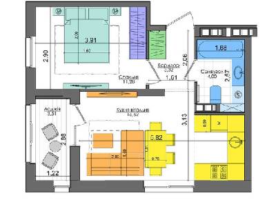 1-кімнатна 38.72 м² в ЖК Файна Таун від забудовника, Київ