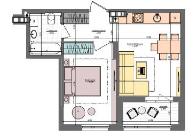 1-кімнатна 39.2 м² в ЖК Файна Таун від 39 250 грн/м², Київ