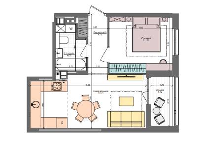 1-кімнатна 41.3 м² в ЖК Файна Таун від 36 755 грн/м², Київ