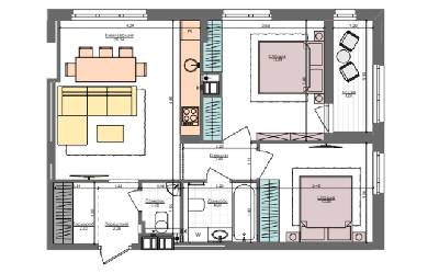2-кімнатна 60.6 м² в ЖК Файна Таун від забудовника, Київ