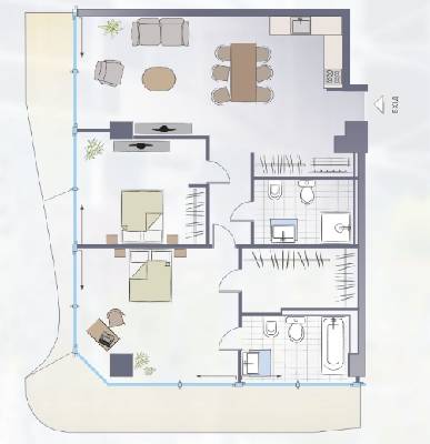 2-кімнатна 125.24 м² в ЖК Signature від 93 300 грн/м², Київ