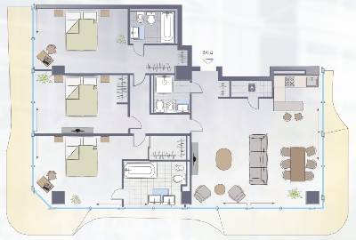 3-кімнатна 199.17 м² в ЖК Signature від 86 150 грн/м², Київ