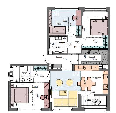 3-кімнатна 87.36 м² в ЖК Файна Таун від 31 200 грн/м², Київ