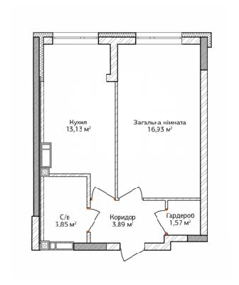 1-кімнатна 39.37 м² в ЖК City Park від 12 500 грн/м², м. Ірпінь