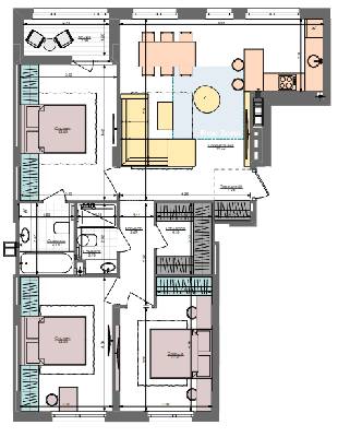 3-кімнатна 89 м² в ЖК Файна Таун від 29 600 грн/м², Київ