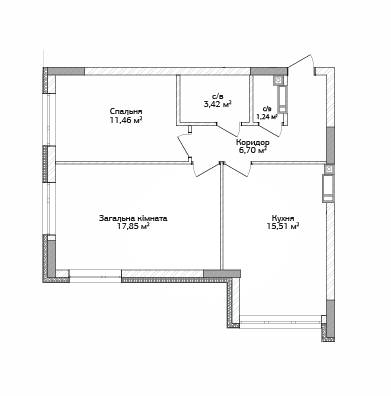 2-кімнатна 56.18 м² в ЖК City Park від 12 500 грн/м², м. Ірпінь