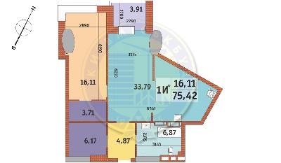 1-кімнатна 75.42 м² в ЖК Mirax від 31 400 грн/м², Київ