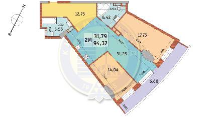 2-кімнатна 94.37 м² в ЖК Mirax від 26 670 грн/м², Київ