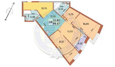 2-кімнатна 99.67 м² в ЖК Mirax від 26 617 грн/м², Київ