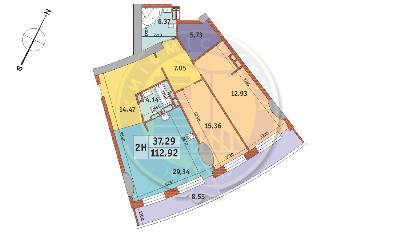 2-кімнатна 112.92 м² в ЖК Mirax від 29 528 грн/м², Київ