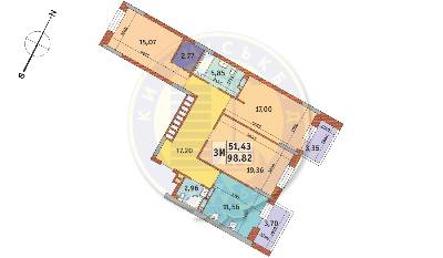 3-комнатная 98.82 м² в ЖК Mirax от 29 250 грн/м², Киев