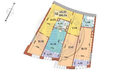 3-комнатная 110.26 м² в ЖК Mirax от 25 350 грн/м², Киев