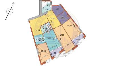 3-комнатная 117.99 м² в ЖК Mirax от 26 930 грн/м², Киев
