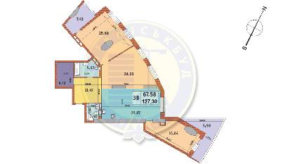 3-комнатная 127.3 м² в ЖК Mirax от 29 177 грн/м², Киев