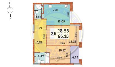 2-кімнатна 66.15 м² в ЖК Mirax від 26 137 грн/м², Київ