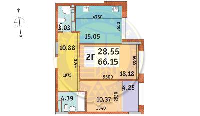 2-кімнатна 66.15 м² в ЖК Mirax від 26 137 грн/м², Київ