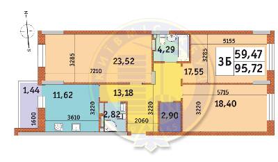 3-комнатная 95.72 м² в ЖК Mirax от 30 405 грн/м², Киев