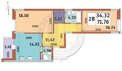 2-кімнатна 71.76 м² в ЖК Mirax від 28 050 грн/м², Київ
