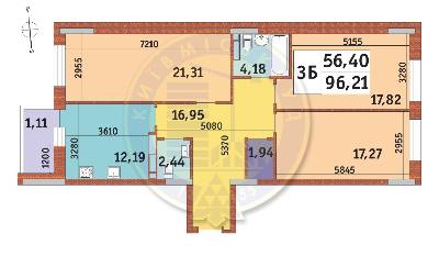3-комнатная 95.21 м² в ЖК Mirax от 25 350 грн/м², Киев